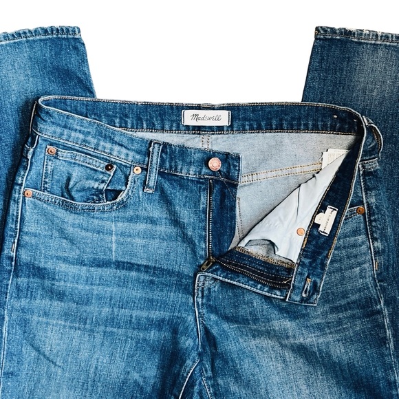 Madewell Women’s Sz 28 Slim Mid Rise Stretch Straight Leg Boy Jean - Picture 7 of 13
